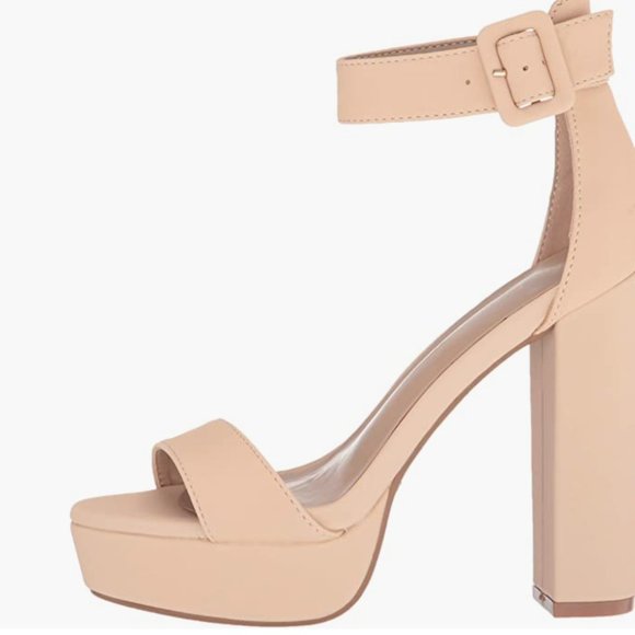 DREAM PAIRS Women's Hi-Lo High Heel Platform Pump Sandals 6.5 - Picture 7 of 7